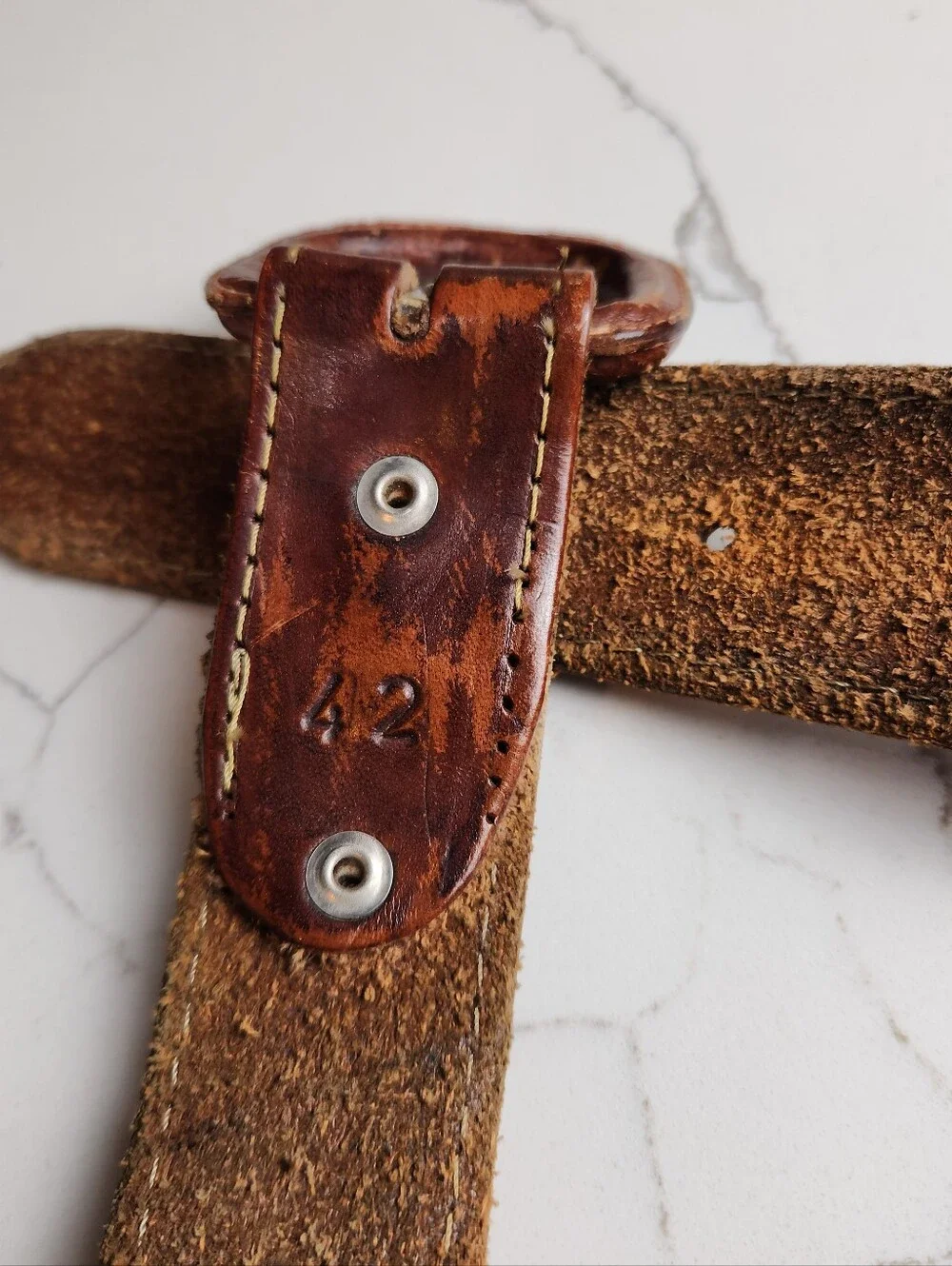 Cintos Imperial Size 42 Hand-Tooled Western Leather Belt – Made in Mexico